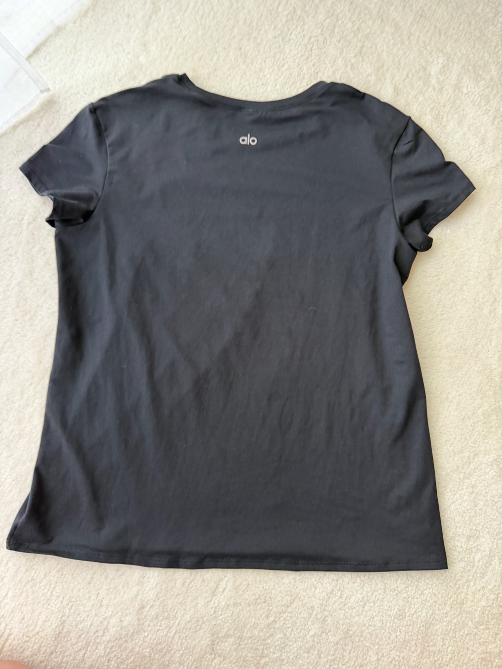 ALO Yoga Black Short Sleeve Crewneck Tee
